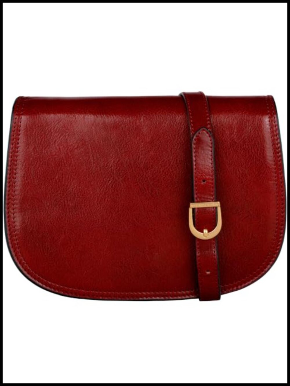 Full Grain Italian Leather Crossbody Messenger Bag Handmade